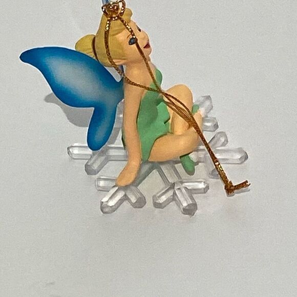 Disney Tinker Bell In Snowflake Christmas Tree Collectible Hanging Ornament - Picture 4 of 8